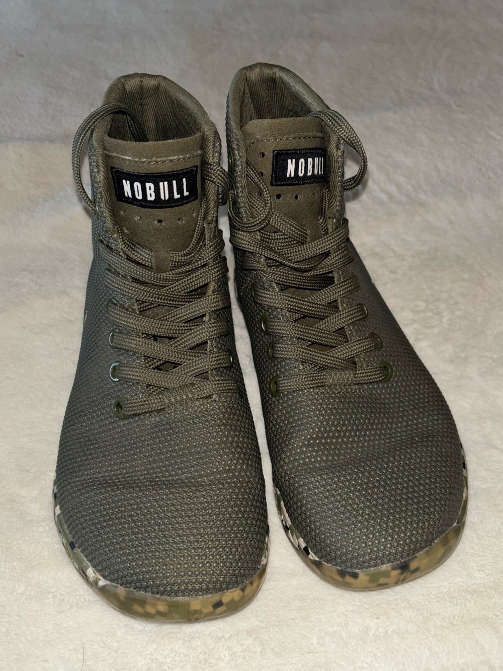 NOBULL Olive Green Digital High-Top Training Shoes